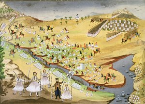 Première bataille entre Grecs et Turcs, au pont d