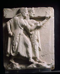 Metope représentant des danseurs, relief de l