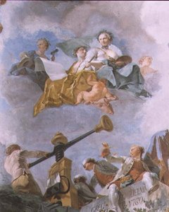 Figures allégoriques, détail du plafond de la Grande Galerie, 1759-62 - Gregorio Guglielmi