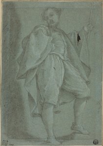 Homme debout avec bâton - Gregorio Pagani