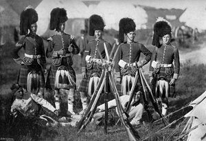 Un garde de camp des Seaforth Highlanders aux manœuvres de New Forest, Hampshire, 1896 - Gregory and Co