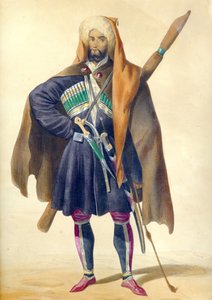 Un Circassien. De: Scènes, paysages, mœurs et costumes du Caucase, 1840 - Grigori Grigorevich Gagarin