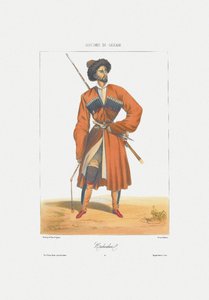 Un homme Kabardin De : Scènes, paysages, mœurs et costumes du Caucase, 1840