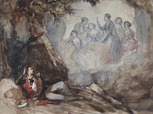Illustration du poème Le Rêve de M. Lermontov - Grigori Grigorevich Gagarin