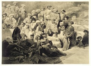 Repas militaire dans les ruines à Sioukh, Daghestan, planche 69 d