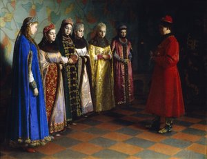 Le Tsar Alexis Mikhaïlovitch choisissant une épouse, 1882 - Grigori Semenovich Sedov