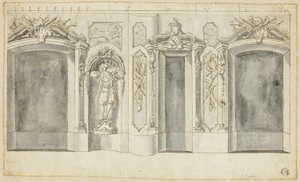 Mur avec motifs de chasse - Grinling Gibbons