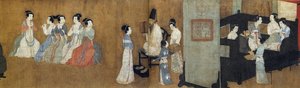 Les réjouissances nocturnes de Han Xizai (détail) - Gu Hongzhong (after)