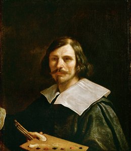 Autoportrait avec palette de peintre... - Guercino (1591-1666)