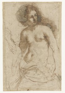 Femme à demi-nue debout