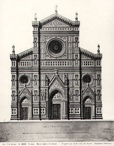Design pour la façade de Santa Maria del Fiore ou Duomo à Florence