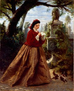 La lettre (jeune femme lisant une lettre) - Guido Gonin