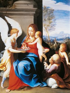 Sainte Famille servie par des anges, par Guido Reni (1575-1642) - Guido Reni