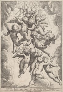 Anges en gloire - Guido Reni, after Luca Cambiaso