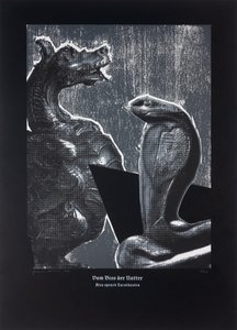 Sur la morsure de la vipère, Ainsi parlait Zarathoustra, 2024 (gravure sur bois et sérigraphie)