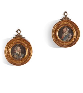 Paire de Médaillons Représentant le Roi Henri IV (1553-1610) et Maximilien de Béthune, Duc de Sully (1559-1641)