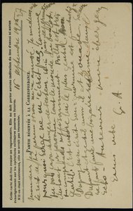 Carte postale autographe à Jean Mollet, datée du 16 septembre 1915 - Guillaume Apollinaire