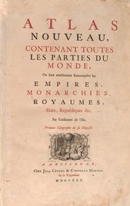 Atlas portant le monde, dans une boutique de cartes géographiques - Guillaume Delisle