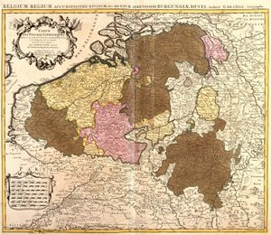 Carte des Pays-Bas catholiques (Belgique et Luxembourg) (gravure)