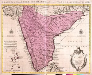 Carte de Coromandel et Malabar (Inde)
