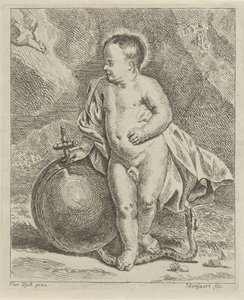 Enfant Jésus avec globe et serpent