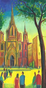 Cathédrale de Barcelone, 2013 (gouache sur papier)