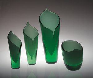 Trois vases Calla et un bol - Gunnel Nyman