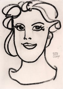 Portrait de femme minimaliste - Gunter Langer