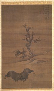 Garçons de troupeau et buffles dans des paysages, 1200s - Guo Min