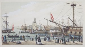 Navires de guerre danois et chaloupe suédoise à Toldboden à Copenhague