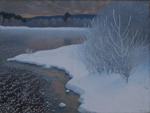 Givre sur glace - Gustaf Edolf Fjaestad
