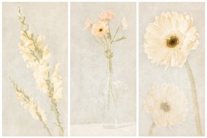 Triptyque floral délavé - Gustav Davidsson