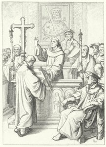Martin Luther reçoit son doctorat par Andreas Karlstadt à l