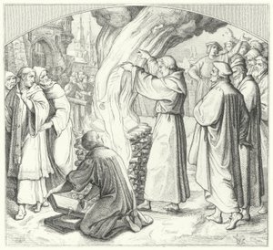 Martin Luther brûlant la bulle papale à Wittenberg, 1520 - Gustav Ferdinand Leopold Konig