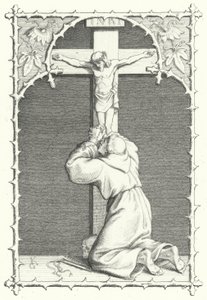 Martin Luther en tourment spirituel (gravure) - Gustav Ferdinand Leopold Konig