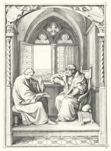 Martin Luther lisant la Bible à Jean, Électeur de Saxe (gravure) - Gustav Ferdinand Leopold Konig