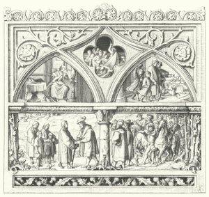 Adieux de Martin Luther à sa famille avant son dernier voyage à Mansfeld, sa vie sur la route et son accueil par les comtes de Mansfeld (gravure) - Gustav Ferdinand Leopold Konig