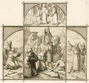 Le voyage de Martin Luther à Rome en 1510. Il était heureux de voir Rome mais horrifié par la magnificence et la dépravation - Gustav Ferdinand Leopold Konig