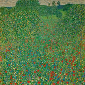 Un champ de coquelicots - Gustav Klimt