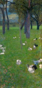 Après la pluie, jardin avec des poules à Sainte-Agathe, 1898 - Gustav Klimt