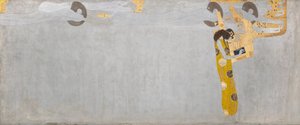 Frise Beethoven: Le désir de bonheur trouve satisfaction dans la poésie - Panneau 7, mur long droit - Gustav Klimt