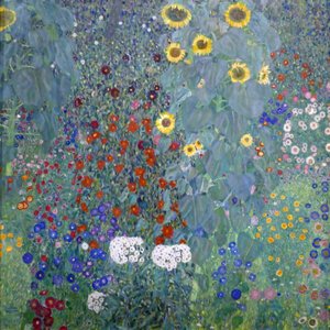 Jardin de cottage avec tournesols - Gustav Klimt
