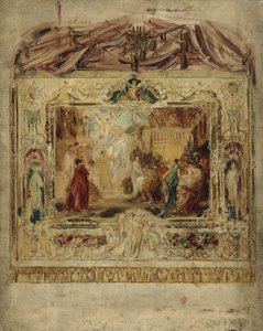 Conception pour un rideau de théâtre, vers 1883-85 - Gustav Klimt