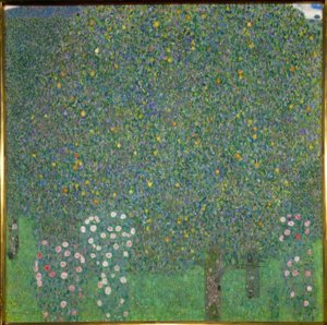 Rosiers sous les arbres - Gustav Klimt