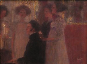 Schubert au piano, esquisse, 1896 - Gustav Klimt