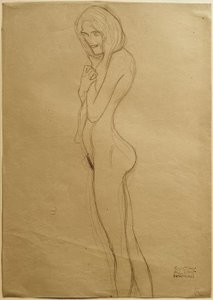 Étude pour la Gorgone gauche dans la frise Beethoven - Gustav Klimt