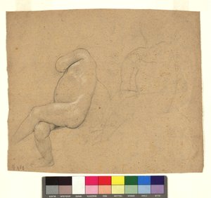 Studien zu zwei sitzenden Kinderakten - Gustav Klimt
