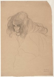 Étude de tête de femme en profil trois-quarts, étude pour L