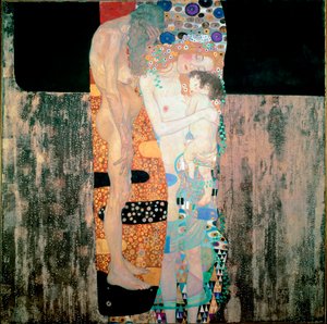Les trois âges de la femme. Peinture de Gustav Klimt, 1905. Rome, Galleria Nazionale d