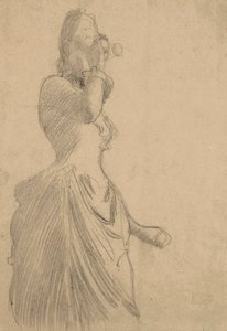Femme avec des jumelles, vers 1888 - Gustav Klimt